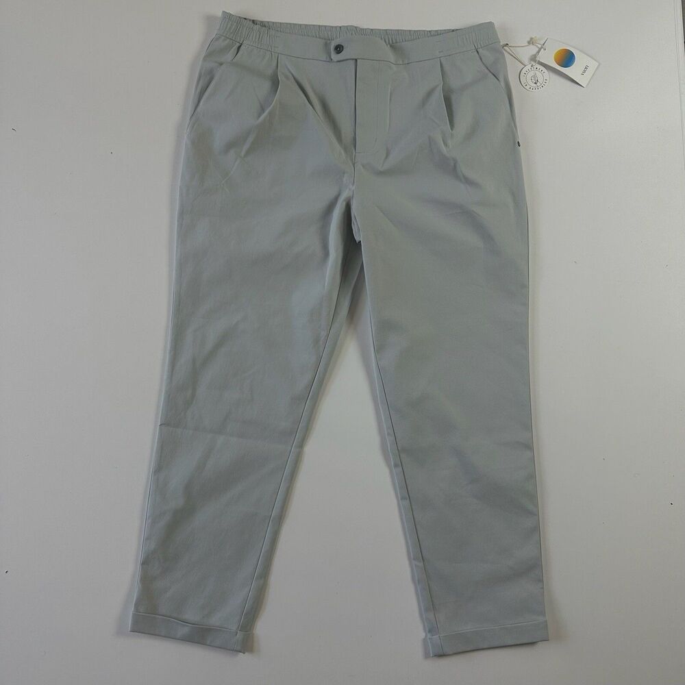 Vuori Men’s Cascade Elastic Waist Trouser Pants Sky Grey Size 38 MSRP $158 NWT